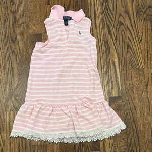Ralph Lauren Pink Striped Kids Casual Dress